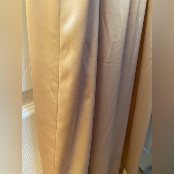 Show Me Your Mumu Bridesmaid Dress Samantha Champagne Luxe Satin Ruffle Wrap - Picture 7 of 9